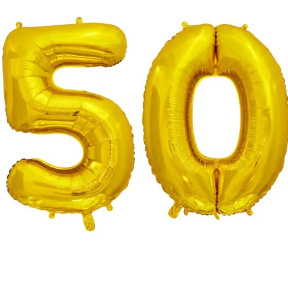 Ballon en aluminium en forme de nombre pour anniversaire - Rose Gold - 86 cm - Âge au choix