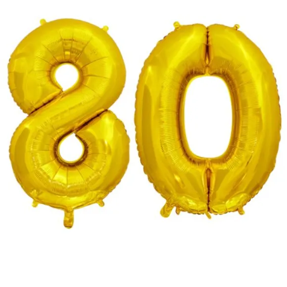 Ballon en aluminium en forme de nombre pour anniversaire - Rose Gold - 86 cm - Âge au choix