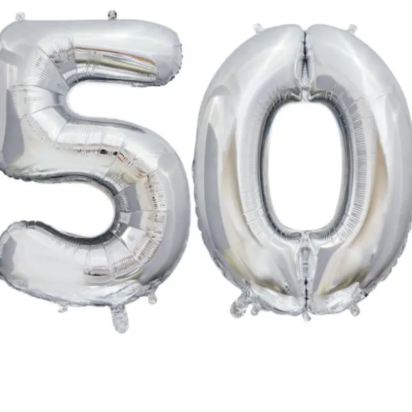 Ballon en aluminium en forme de nombre pour anniversaire - Rose Gold - 86 cm - Âge au choix