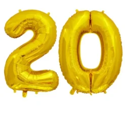 Ballon en aluminium en forme de nombre pour anniversaire - Rose Gold - 86 cm - Âge au choix