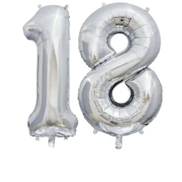Ballon en aluminium en forme de nombre pour anniversaire - Rose Gold - 86 cm - Âge au choix