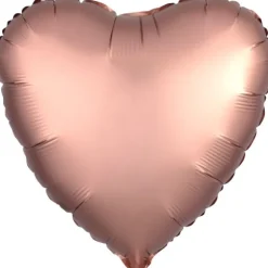 Ballon en aluminium en forme de cœur satiné - 43 cm - Couleur au choix