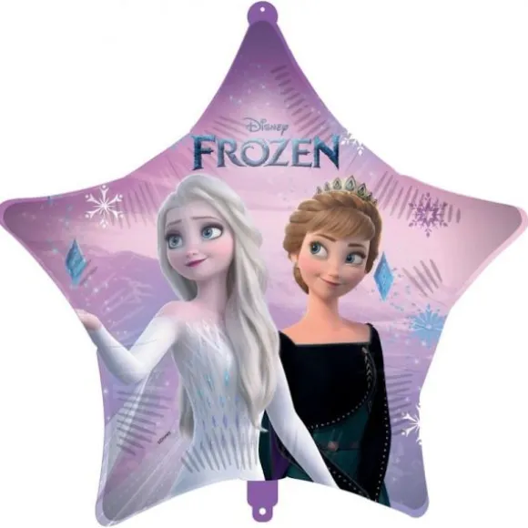 Ballon en aluminium en forme d'étoile - Diamètre 46 cm - La Reine des Neiges™