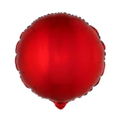 Ballon en aluminium métallisé rouge rond - 45 cm