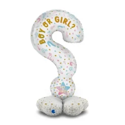 Ballon en Aluminium pour Gender Reveal - Point d'interrogation - 58 x 119 cm