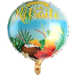 Ballon en aluminium - Retraite Tropicale - 45 cm