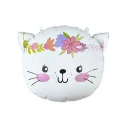 Ballon en aluminium - Tête de Chat - 58 cm