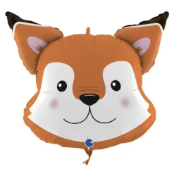 Ballon en aluminium Tête de Renard - 76 cm