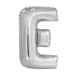 Ballon géant en aluminium en forme de lettre - Argent - Lettre au choix