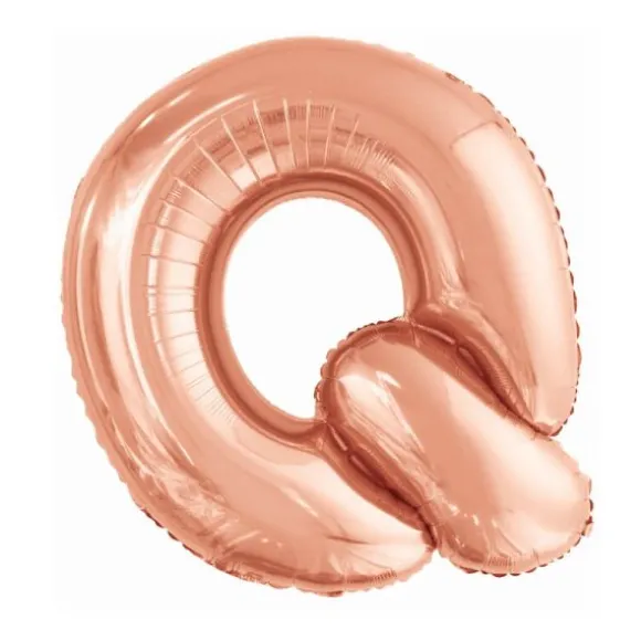 Ballon géant en aluminium en forme de lettre - Rose Gold - Lettre au choix