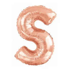 Ballon géant en aluminium en forme de lettre - Rose Gold - Lettre au choix