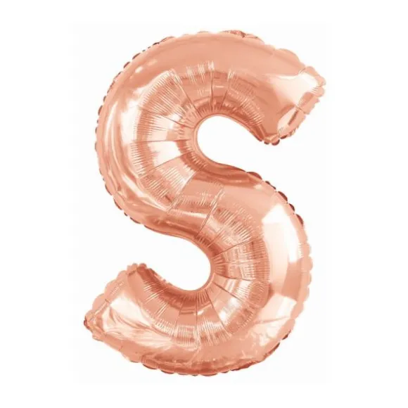 Ballon géant en aluminium en forme de lettre - Rose Gold - Lettre au choix