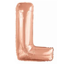 Ballon géant en aluminium en forme de lettre - Rose Gold - Lettre au choix