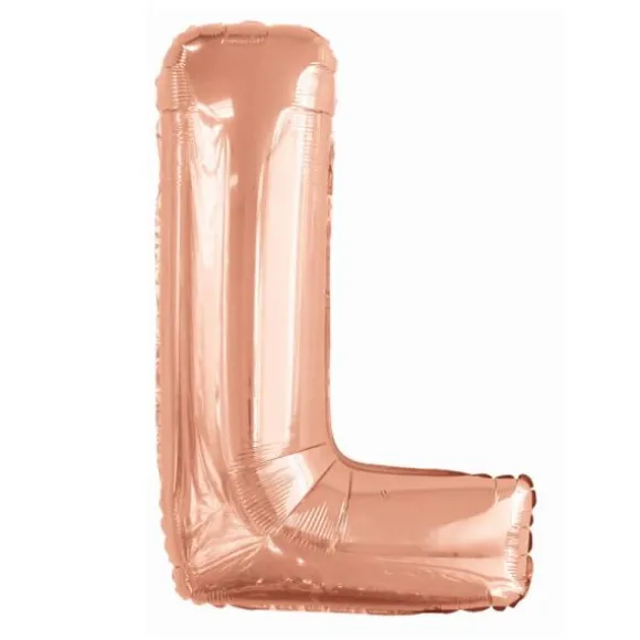 Ballon géant en aluminium en forme de lettre - Rose Gold - Lettre au choix