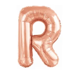 Ballon géant en aluminium en forme de lettre - Rose Gold - Lettre au choix