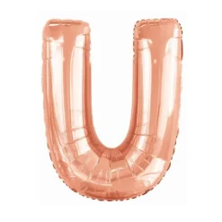 Ballon géant en aluminium en forme de lettre - Rose Gold - Lettre au choix