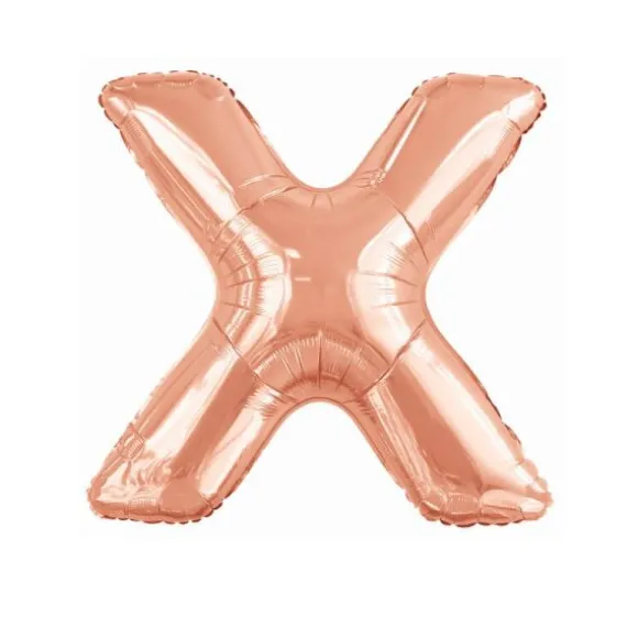 Ballon géant en aluminium en forme de lettre - Rose Gold - Lettre au choix