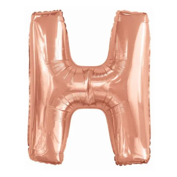 Ballon géant en aluminium en forme de lettre - Rose Gold - Lettre au choix