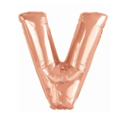 Ballon géant en aluminium en forme de lettre - Rose Gold - Lettre au choix