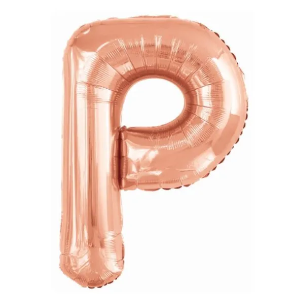 Ballon géant en aluminium en forme de lettre - Rose Gold - Lettre au choix