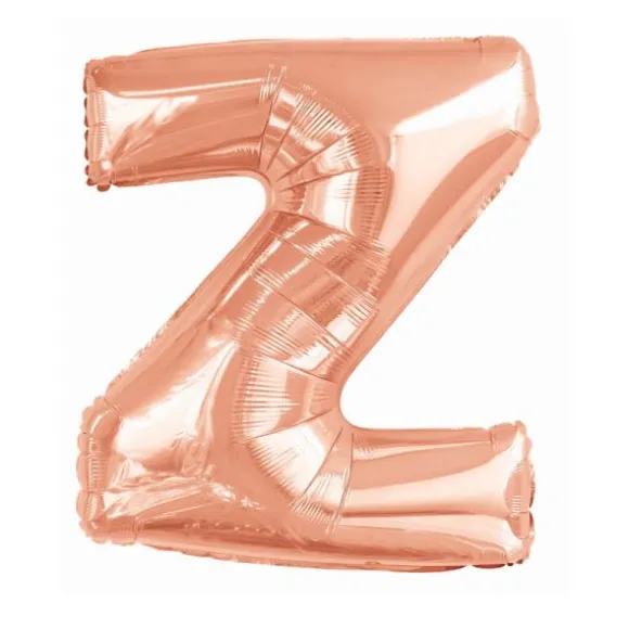 Ballon géant en aluminium en forme de lettre - Rose Gold - Lettre au choix