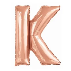 Ballon géant en aluminium en forme de lettre - Rose Gold - Lettre au choix