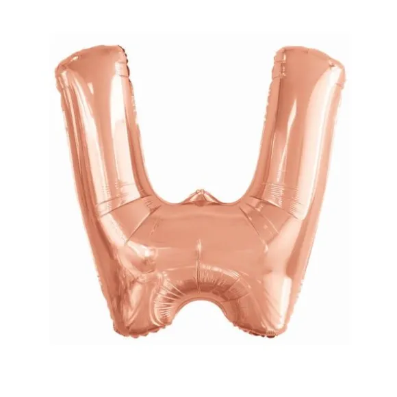 Ballon géant en aluminium en forme de lettre - Rose Gold - Lettre au choix