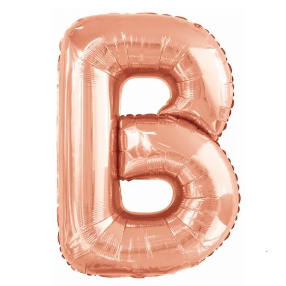 Ballon géant en aluminium en forme de lettre - Rose Gold - Lettre au choix