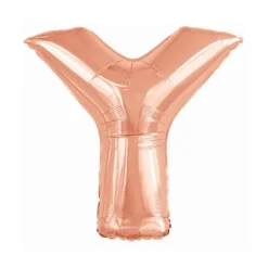 Ballon géant en aluminium en forme de lettre - Rose Gold - Lettre au choix