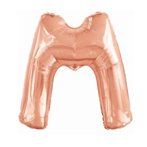 Ballon géant en aluminium en forme de lettre - Rose Gold - Lettre au choix