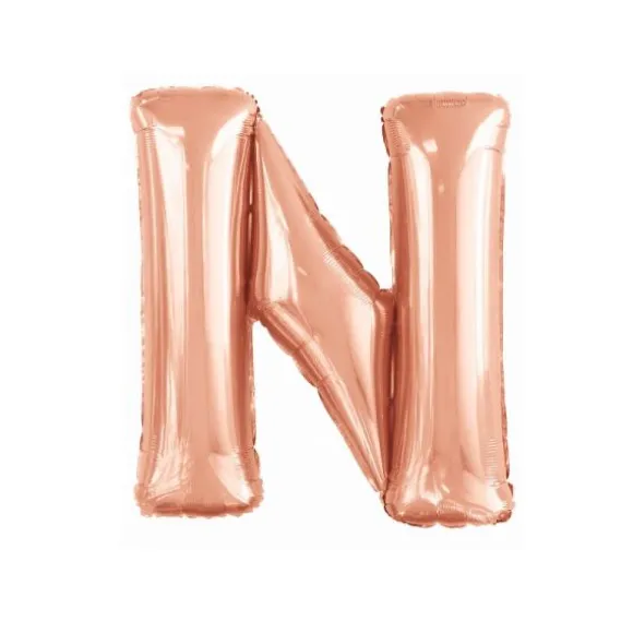 Ballon géant en aluminium en forme de lettre - Rose Gold - Lettre au choix
