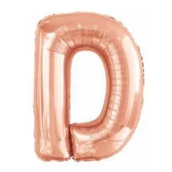 Ballon géant en aluminium en forme de lettre - Rose Gold - Lettre au choix