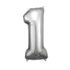 Ballon Géant Hélium - Argent - Chiffre au choix