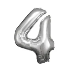 Ballon Géant Hélium - Argent - Chiffre au choix