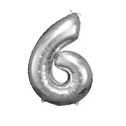 Ballon Géant Hélium - Argent - Chiffre au choix