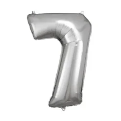 Ballon Géant Hélium - Argent - Chiffre au choix