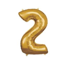Ballon Géant Hélium - Or - Chiffre au choix