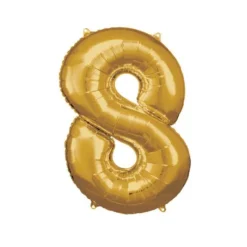 Ballon Géant Hélium - Or - Chiffre au choix