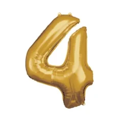 Ballon Géant Hélium - Or - Chiffre au choix