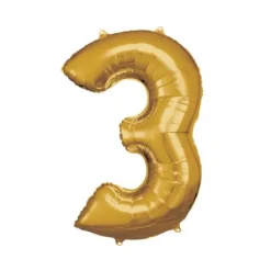 Ballon Géant Hélium - Or - Chiffre au choix