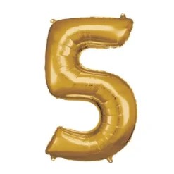 Ballon Géant Hélium - Or - Chiffre au choix