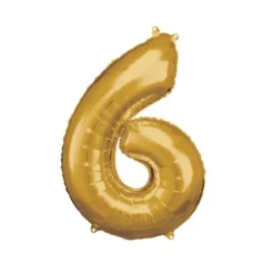 Ballon Géant Hélium - Or - Chiffre au choix