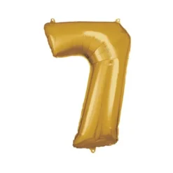 Ballon Géant Hélium - Or - Chiffre au choix