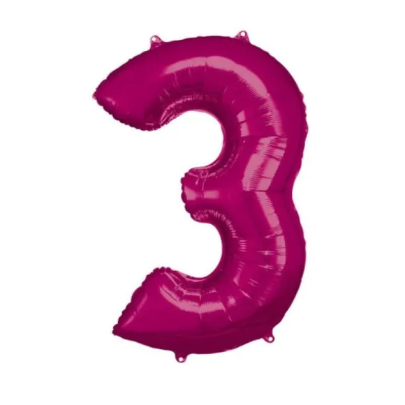 Ballon Géant Hélium - Rose - Chiffre au choix