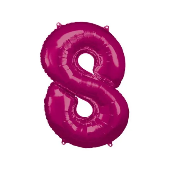 Ballon Géant Hélium - Rose - Chiffre au choix