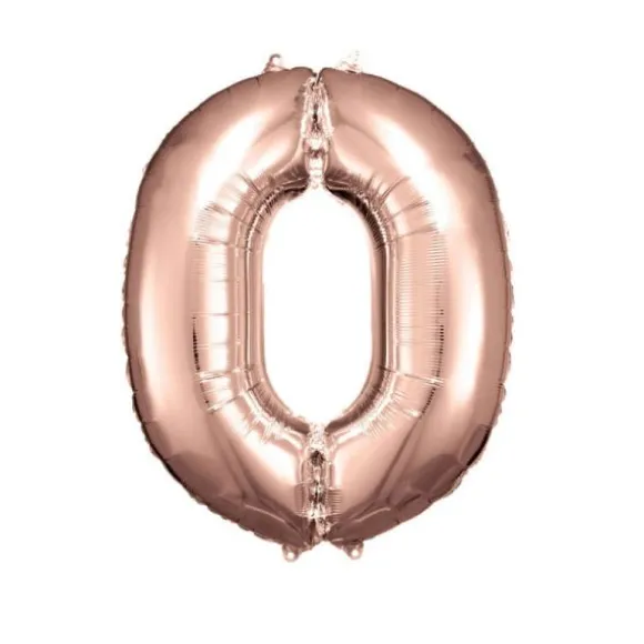Ballon Géant Hélium - Rose Gold - Chiffre au choix