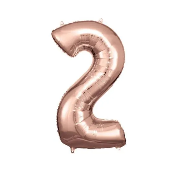 Ballon Géant Hélium - Rose Gold - Chiffre au choix