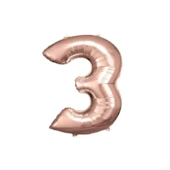 Ballon Géant Hélium - Rose Gold - Chiffre au choix
