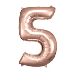 Ballon Géant Hélium - Rose Gold - Chiffre au choix