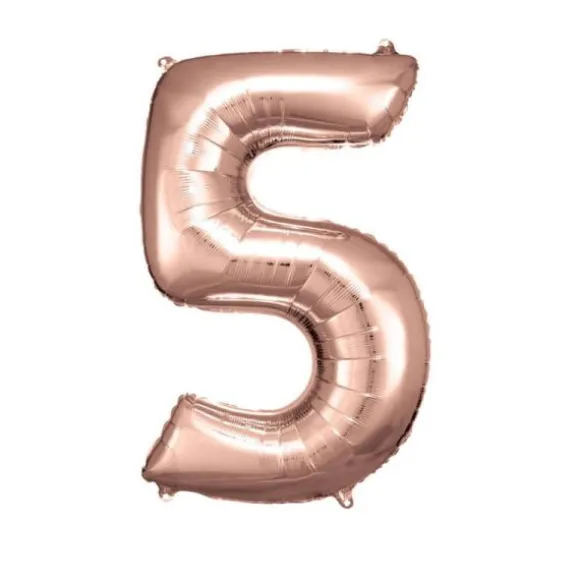 Ballon Géant Hélium - Rose Gold - Chiffre au choix